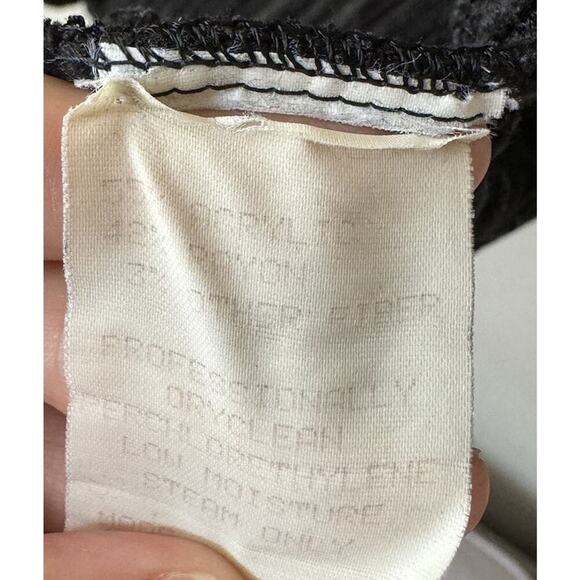 Vintage Marina Spadafora Italy Textured Black Open Cardigan Mesh Stripes READ - Picture 9 of 13